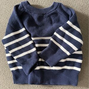 Cat & Jack Navy and White Knit Sweater